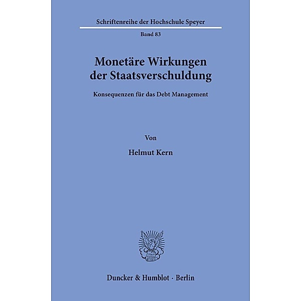 Monetäre Wirkungen der Staatsverschuldung., Helmut Kern