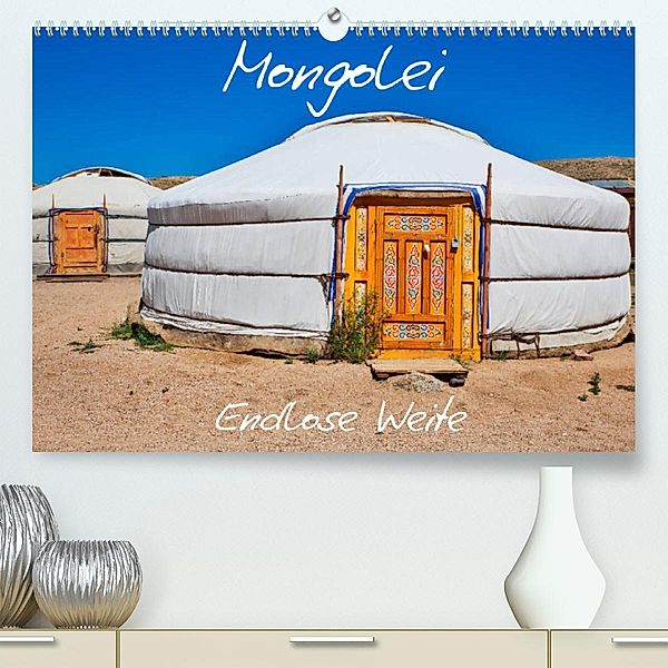 Mongolei Endlose Weite (Premium, hochwertiger DIN A2 Wandkalender 2023, Kunstdruck in Hochglanz), Michael Kurz