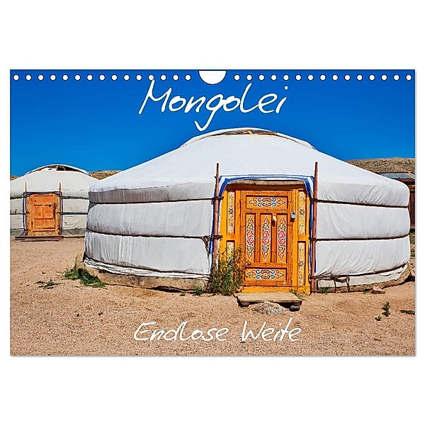 Mongolei Endlose Weite (Wandkalender 2024 DIN A4 quer), CALVENDO Monatskalender, Michael Kurz
