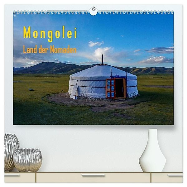 Mongolei - Land der Nomaden (hochwertiger Premium Wandkalender 2025 DIN A2 quer), Kunstdruck in Hochglanz, Calvendo, Roland Störmer