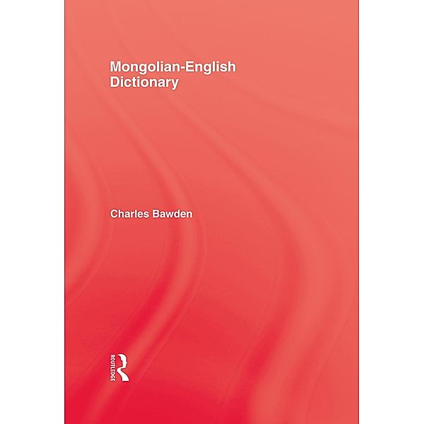 Mongolian English Dictionary, Charles Bawden