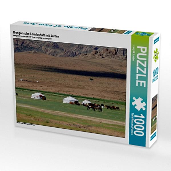 Mongolische Landschaft mit Jurten (Puzzle), Lucy M. Laube