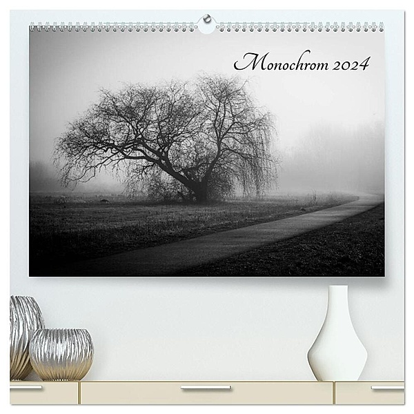 Monochrom 2024 (hochwertiger Premium Wandkalender 2024 DIN A2 quer), Kunstdruck in Hochglanz, Alexander Pfeiffer