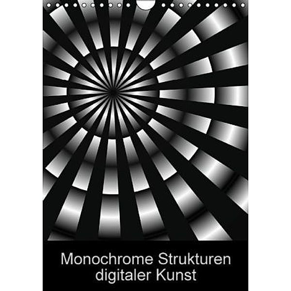 Monochrome Strukturen digitaler Kunst (Wandkalender 2016 DIN A4 hoch), Heidemarie Sattler