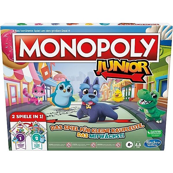 HASBRO Monopoly Junior 2 Games in 1