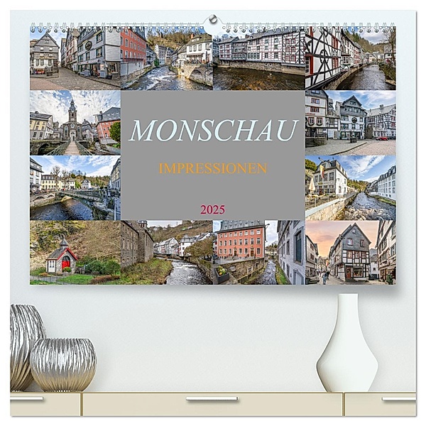 Monschau Impressionen (hochwertiger Premium Wandkalender 2025 DIN A2 quer), Kunstdruck in Hochglanz, Calvendo, Dirk Meutzner