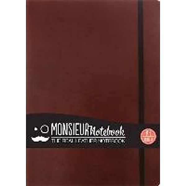 Monsieur Notebook A4 - liniert (90gr) braun