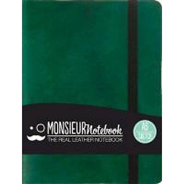 Monsieur Notebook A6 - blanko (140gr) grün