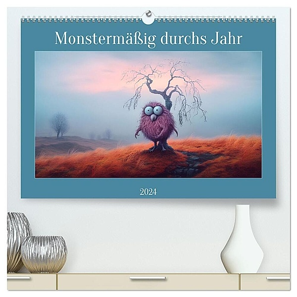 Monstermässig durchs Jahr (hochwertiger Premium Wandkalender 2024 DIN A2 quer), Kunstdruck in Hochglanz, Bettina Dittmann