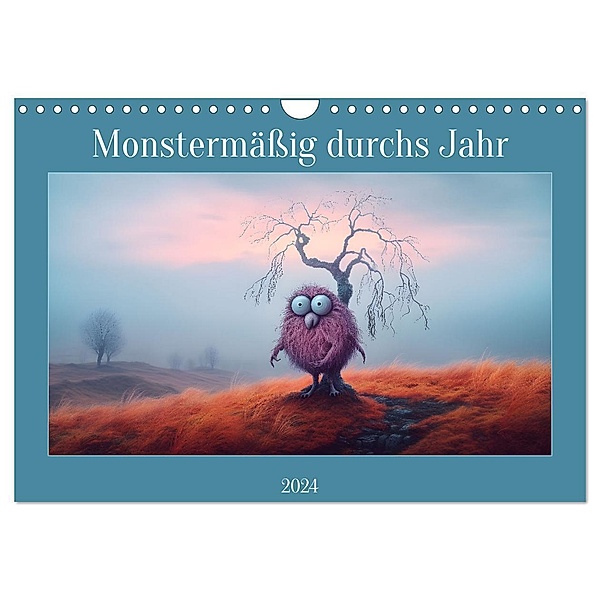 Monstermäßig durchs Jahr (Wandkalender 2024 DIN A4 quer), CALVENDO Monatskalender, Bettina Dittmann