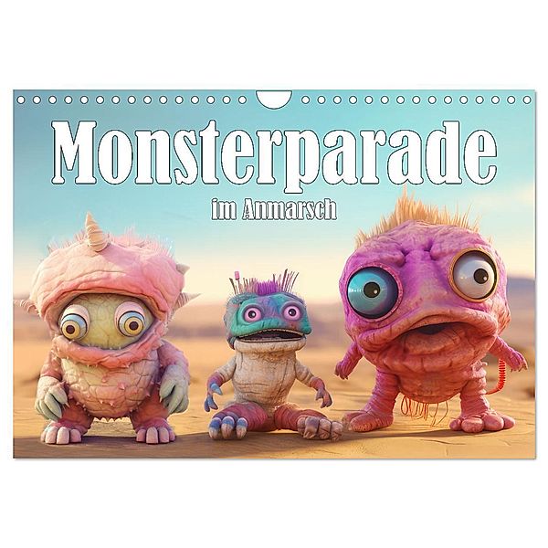 Monsterparade im Anmarsch (Wandkalender 2024 DIN A4 quer), CALVENDO Monatskalender, Liselotte Brunner-Klaus