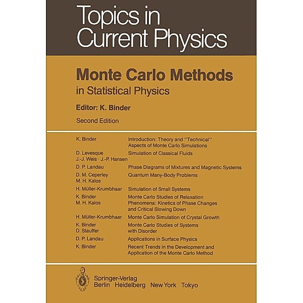 Monte Carlo Methods in Statistical Physics / Topics in Current Physics Bd.7