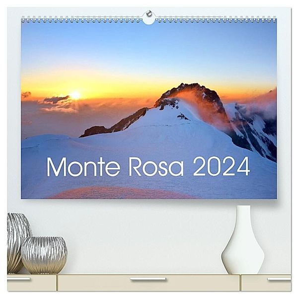 Monte Rosa (hochwertiger Premium Wandkalender 2024 DIN A2 quer), Kunstdruck in Hochglanz, Michael Kehl