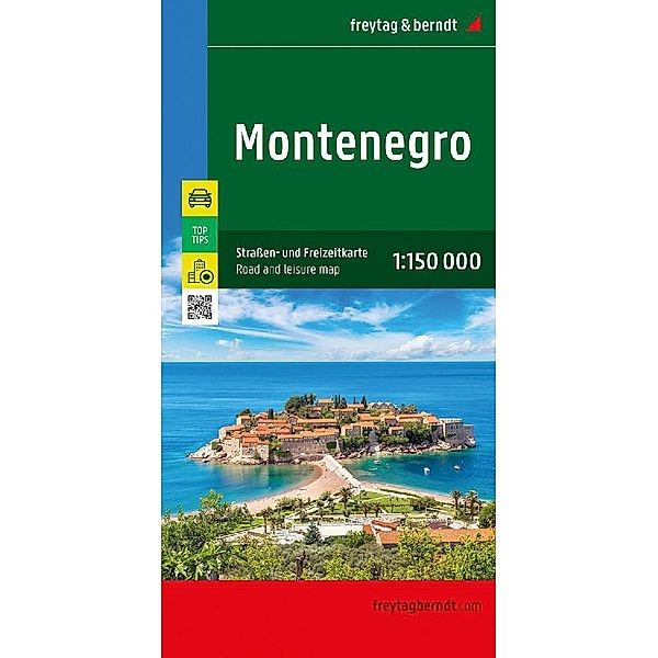 Montenegro, Straßen- und Freizeitkarte 1:150.000, freytag & berndt