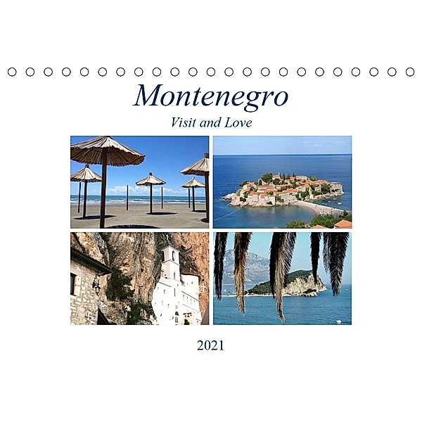Montenegro - Visit and Love (Tischkalender 2021 DIN A5 quer), Melanie Sommer - Visit and Love