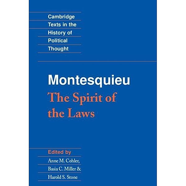 Montesquieu: The Spirit of the Laws, Charles de Montesquieu