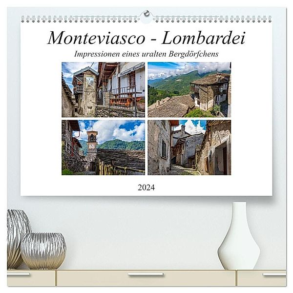 Monteviasco - Lombardei (hochwertiger Premium Wandkalender 2024 DIN A2 quer), Kunstdruck in Hochglanz, Ursula Di Chito