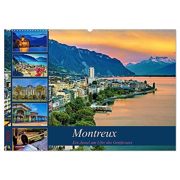 Montreux - ein Juwel am Ufer des Genfersees (Wandkalender 2025 DIN A2 quer), CALVENDO Monatskalender, Calvendo, Susan Michel