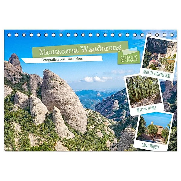 Montserrat Wanderung (Tischkalender 2025 DIN A5 quer), CALVENDO Monatskalender, Calvendo, Tina Rabus