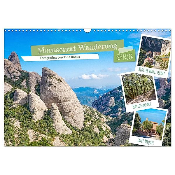 Montserrat Wanderung (Wandkalender 2025 DIN A3 quer), CALVENDO Monatskalender, Calvendo, Tina Rabus