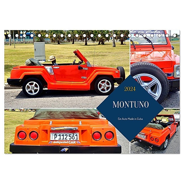 MONTUNO - Ein Auto Made in Cuba (Tischkalender 2024 DIN A5 quer), CALVENDO Monatskalender, Henning von Löwis of Menar