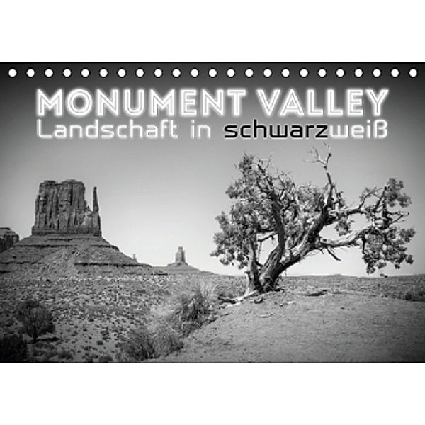 MONUMENT VALLEY Landschaft in schwarz-weiß (Tischkalender 2016 DIN A5 quer), Melanie Viola