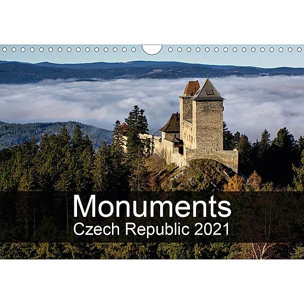 Monuments of Czech Republic 2021 (Wall Calendar 2021 DIN A4 Landscape), Sebastian Wallroth