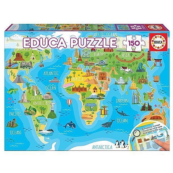 Monuments World Map (Kinderpuzzle)