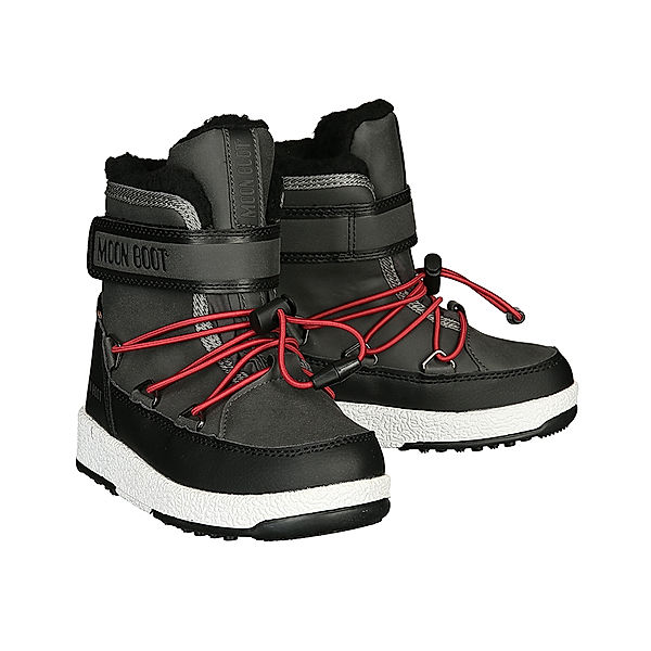 Moon Boot Moon Boots® JR BOY BOOT WP gefüttert in anthrazit/schwarz