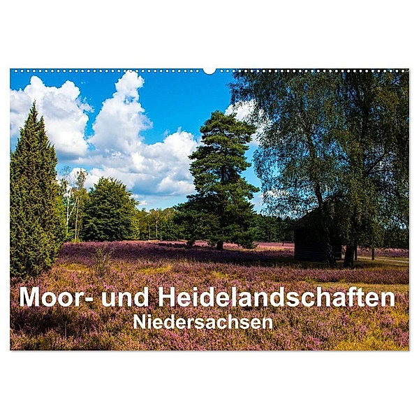 Moor- und Heidelandschaften Niedersachsen (Wandkalender 2024 DIN A2 quer), CALVENDO Monatskalender, Heinz E. Hornecker
