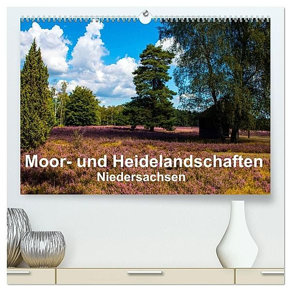 Moor- und Heidelandschaften Niedersachsen (hochwertiger Premium Wandkalender 2025 DIN A2 quer), Kunstdruck in Hochglanz, Calvendo, Heinz E. Hornecker