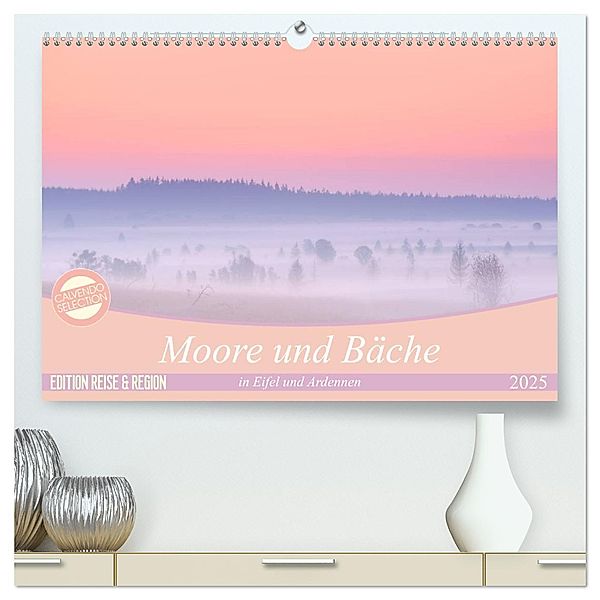 Moore und Bäche in Eifel und Ardennen (hochwertiger Premium Wandkalender 2025 DIN A2 quer), Kunstdruck in Hochglanz, Calvendo, Rolf Schnepp