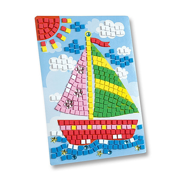 folia Moosgummi-Mosaik SCHIFF 405-teilig in bunt