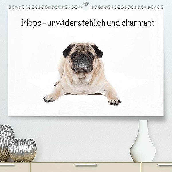 Mops - unwiderstehlich und charmant (Premium, hochwertiger DIN A2 Wandkalender 2023, Kunstdruck in Hochglanz), Fotodesign Verena Scholze
