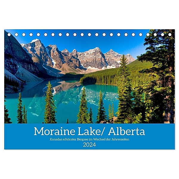 Moraine Lake, Alberta/ Kanada (Tischkalender 2024 DIN A5 quer), CALVENDO Monatskalender, Hans G. Pfaff