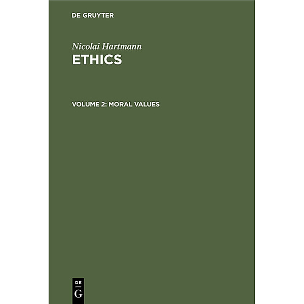 Moral Values, Nicolai Hartmann