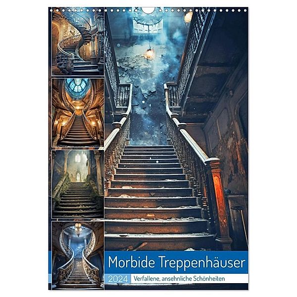 Morbide Treppenhäuser (Wandkalender 2024 DIN A3 hoch), CALVENDO Monatskalender, Steffen Gierok-Latniak