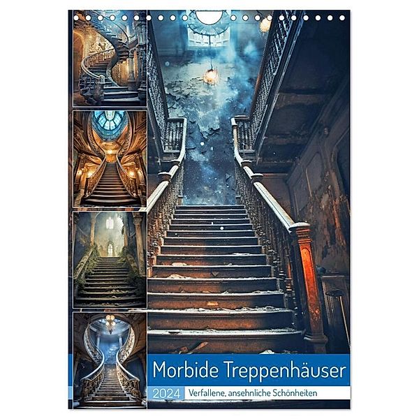 Morbide Treppenhäuser (Wandkalender 2024 DIN A4 hoch), CALVENDO Monatskalender, Steffen Gierok-Latniak