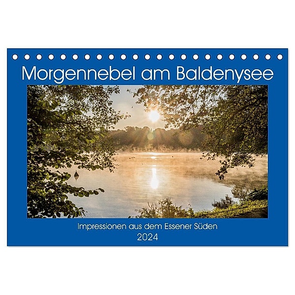 Morgennebel am Baldeneysee (Tischkalender 2024 DIN A5 quer), CALVENDO Monatskalender, Rolf Hitzbleck