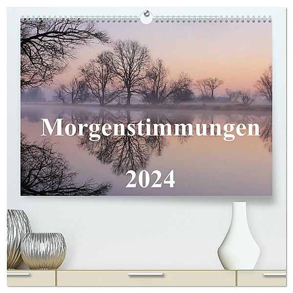 Morgenstimmungen 2024 (hochwertiger Premium Wandkalender 2024 DIN A2 quer), Kunstdruck in Hochglanz, Jörg Hennig