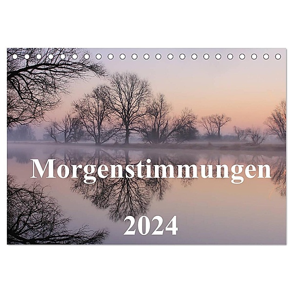 Morgenstimmungen 2024 (Tischkalender 2024 DIN A5 quer), CALVENDO Monatskalender, Jörg Hennig