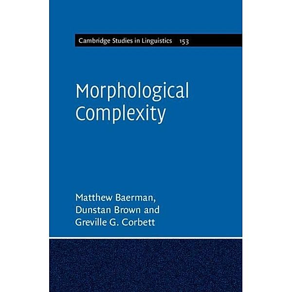 Morphological Complexity, Matthew Baerman