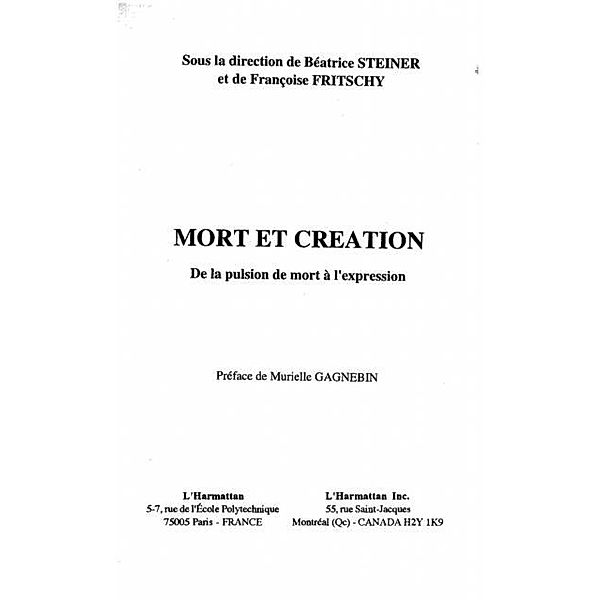 Mort et creation / Hors-collection, Collectif