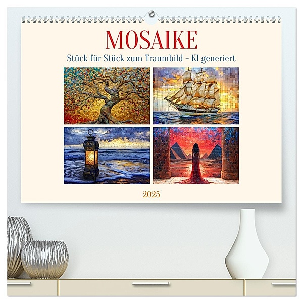 Mosaike (hochwertiger Premium Wandkalender 2025 DIN A2 quer), Kunstdruck in Hochglanz, Calvendo, Cathrin Illgen