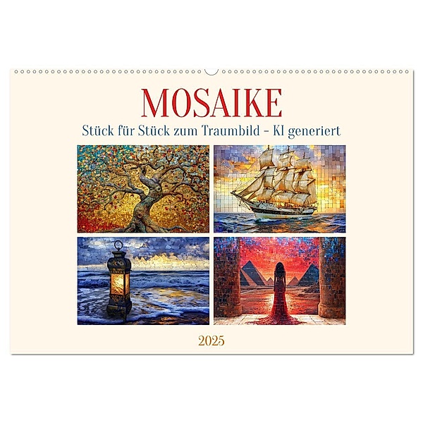 Mosaike (Wandkalender 2025 DIN A2 quer), CALVENDO Monatskalender, Calvendo, Cathrin Illgen