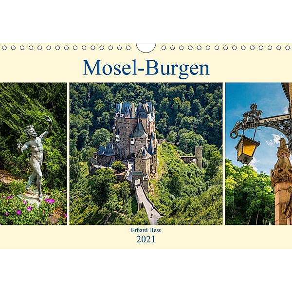 Mosel-Burgen (Wandkalender 2021 DIN A4 quer), Erhard Hess