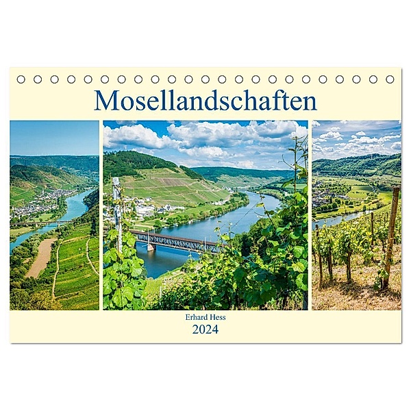 Mosellandschaften (Tischkalender 2024 DIN A5 quer), CALVENDO Monatskalender, Erhard Hess