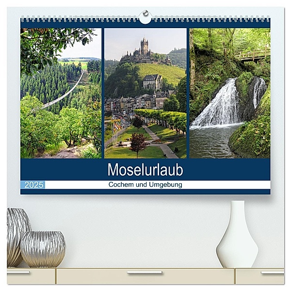 Moselurlaub - Cochem und Umgebung (hochwertiger Premium Wandkalender 2025 DIN A2 quer), Kunstdruck in Hochglanz, Calvendo, Anja Frost