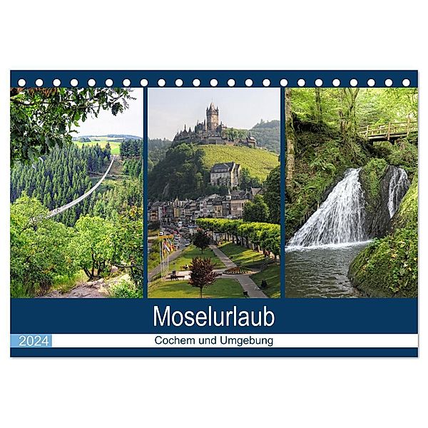 Moselurlaub - Cochem und Umgebung (Tischkalender 2024 DIN A5 quer), CALVENDO Monatskalender, Anja Frost