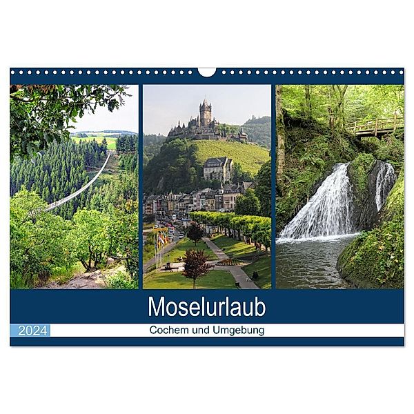 Moselurlaub - Cochem und Umgebung (Wandkalender 2024 DIN A3 quer), CALVENDO Monatskalender, Anja Frost